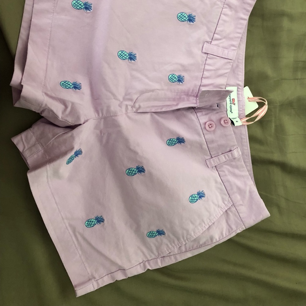Vineyard vines pineapple shorts lavender and aqua